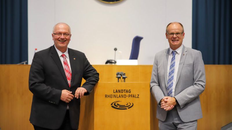 Der Vorsitzende des Haushalts- und Finanzausschusses Thomas Wansch (links) und der stellvertretende Vorsitzende Christof Reichert (rechts)