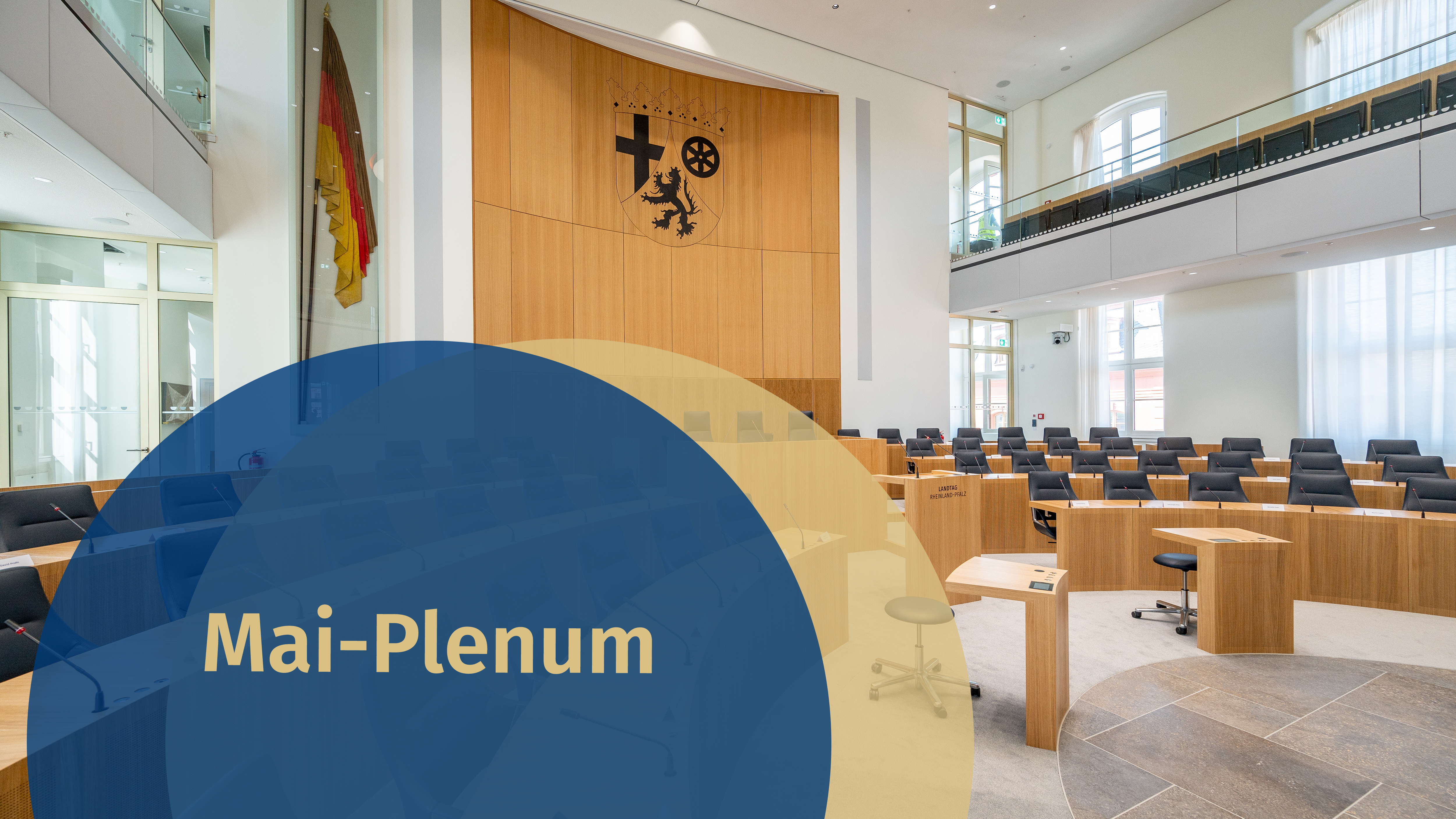 Symbolbid: Ausschnitt aus dem Plenarsaal des Deutschhauses. Mai-Plenum