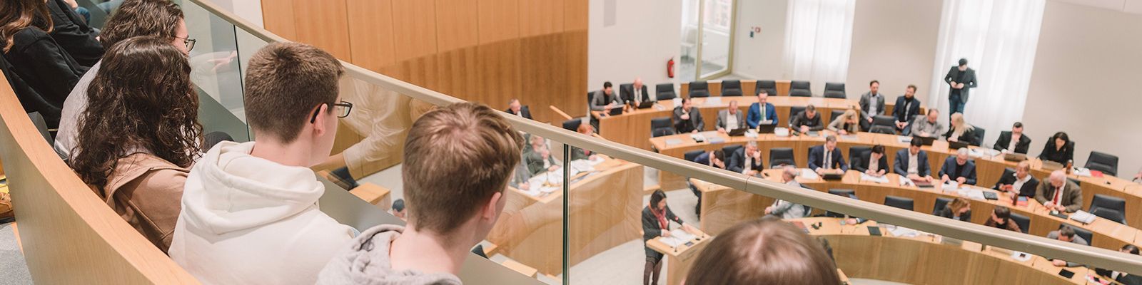 Die Besuchertribüne im Plenarsaal des Landtags.