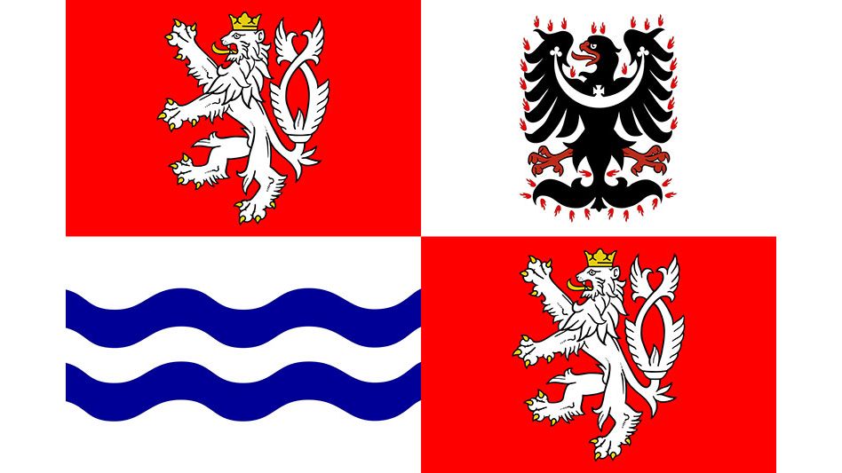 Flagge der Region Mittelböhmen